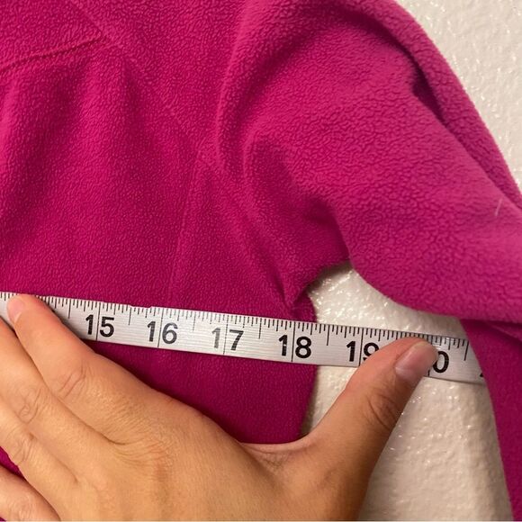 Columbia hot pink lightweight pullover fleece jacket hoodie fuschia M - Picture 8 of 8